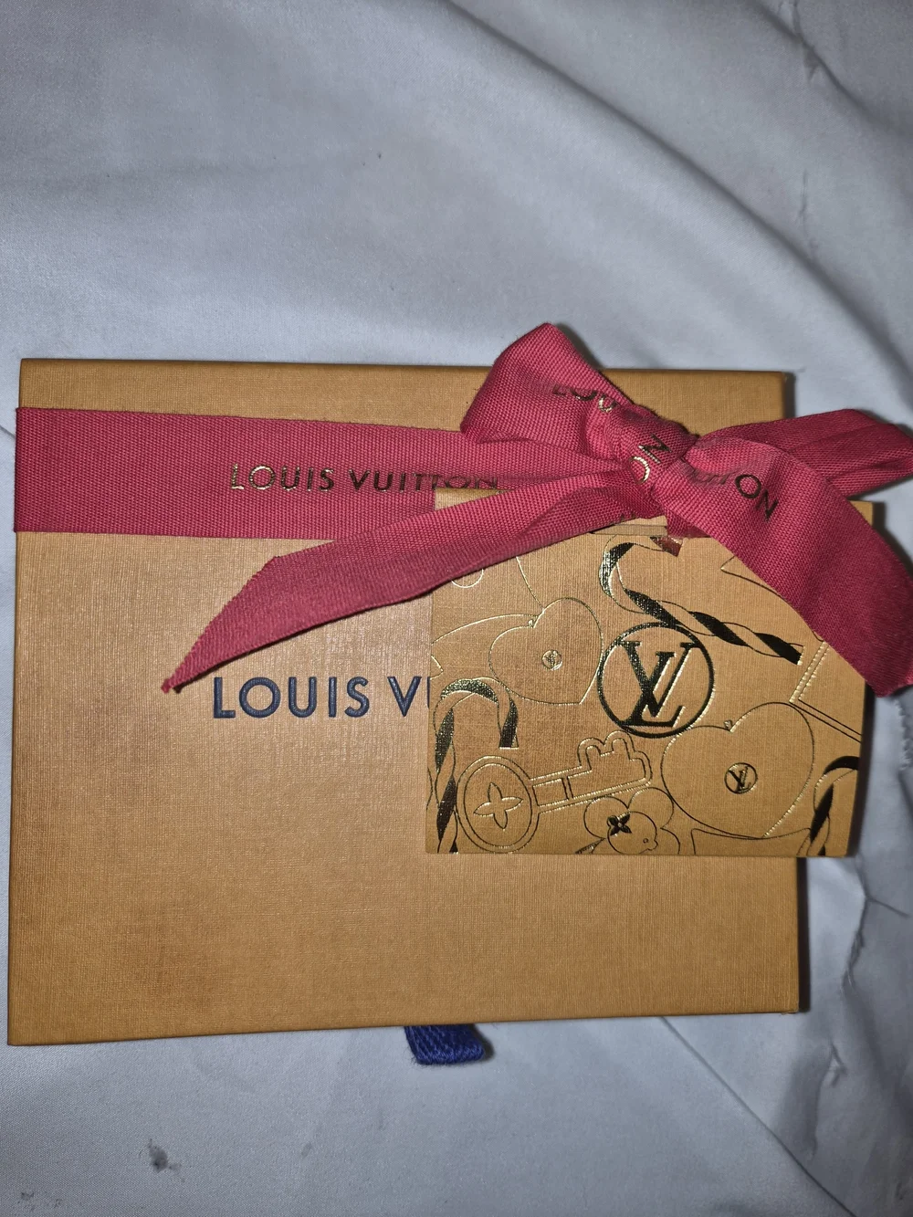 Louis Vuitton Gift Box Ribbon & Gold Embossed Card 5x6x1.5